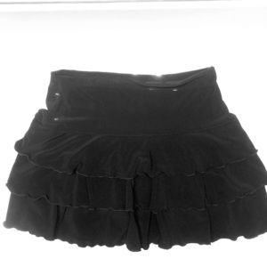 Black ruffle skirt